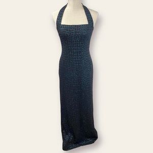 ✨ Vintage Sparkly Maxi Halter Dress ✨